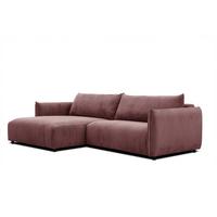 ECKSOFA TAUER 5-Sitzer, altrosa - Altrosa/Schwarz, Holzwerkstoff/Kunststoff (174/292cm) - Wozimo