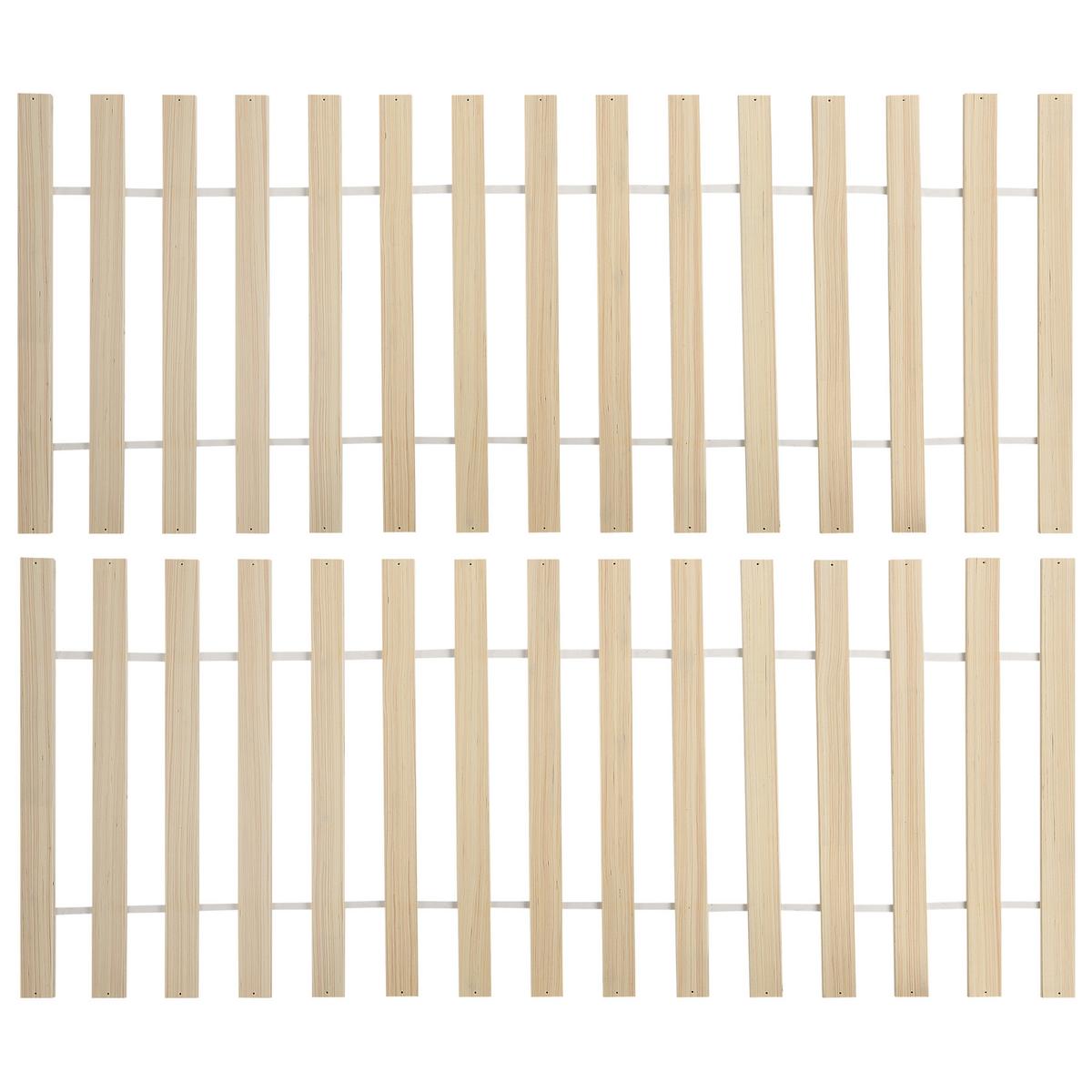 BETT mit Lattenrost 140x200 cm Weiß Olendon - Weiß, Holz (140/200cm) - Beliani