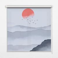 INNENROLLO - Fensterrollo - Rollo - 60x40 cm - Berge im Nebel - Grau, Kunststoff (60/140/0.5cm) - TULUP