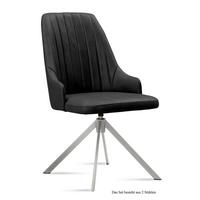 ESSZIMMERSTUHL drehbar (2er-Set) Davorka 52x91x60 Edelstahl/Anthrazit - Edelstahlfarben/Anthrazit, Kunststoff (60/91/52cm) - 58aufmkessel
