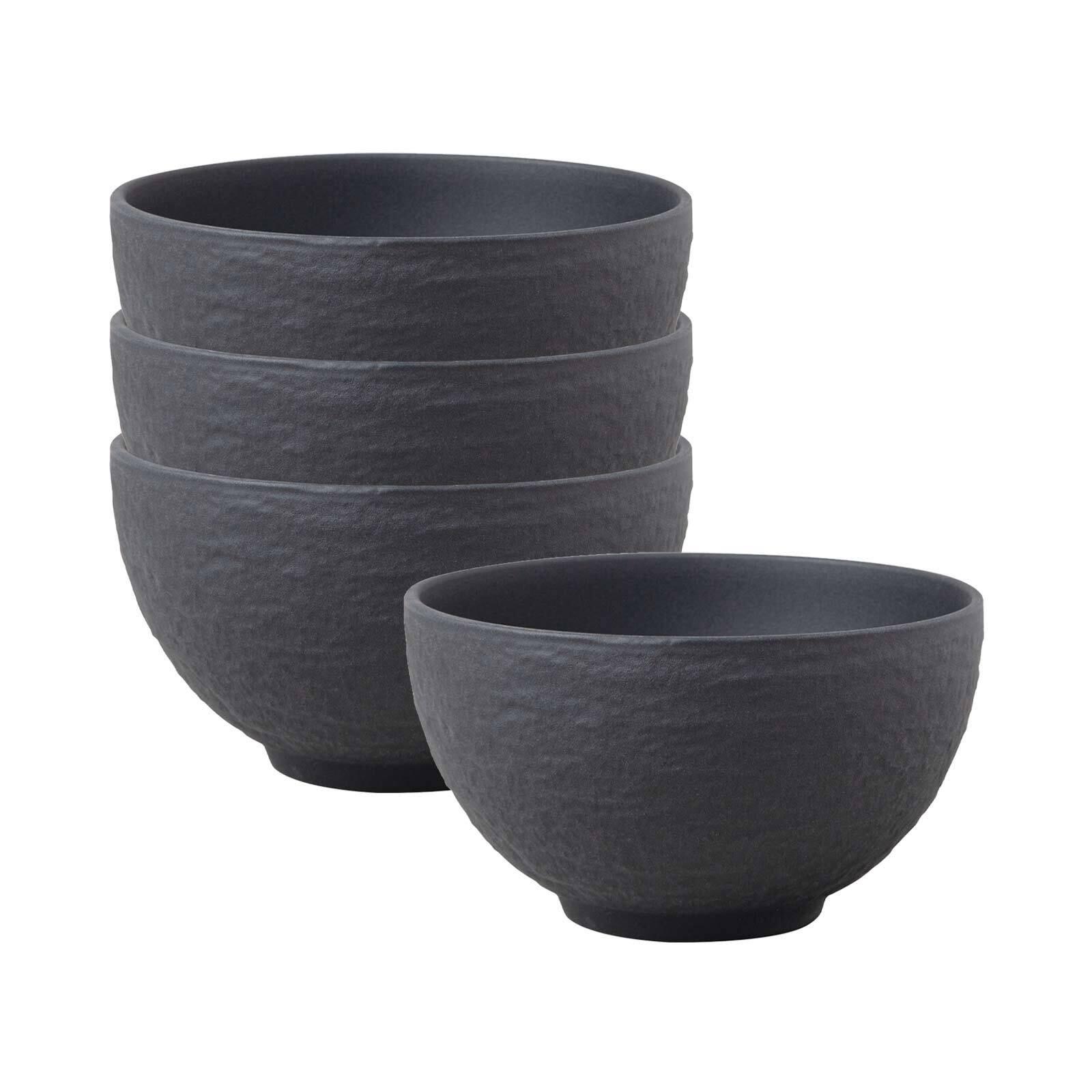 REISBOLS Manufacture Rock schwarz ø 10,8 cm 4er Set - Schwarz, Keramik (10.8cm) - Villeroy & Boch