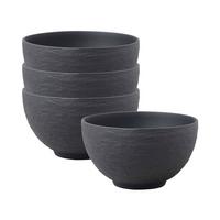 REISBOLS Manufacture Rock schwarz ø 10,8 cm 4er Set - Schwarz, Keramik (10.8cm) - Villeroy & Boch