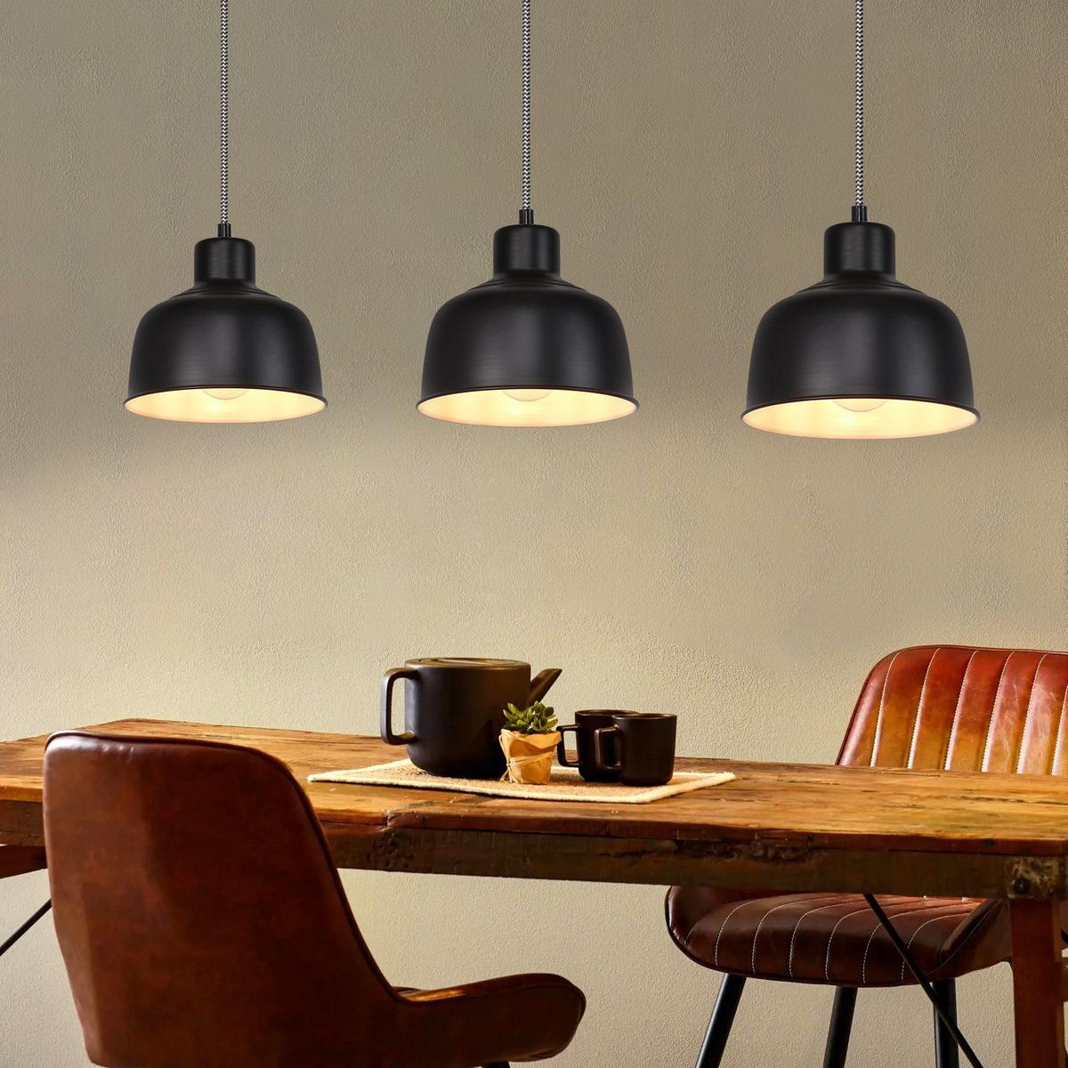 PENDELLEUCHTE Selma 1-flammig 18/10/170 cm - Schwarz, Metall (18/10/170cm) - Nettlife