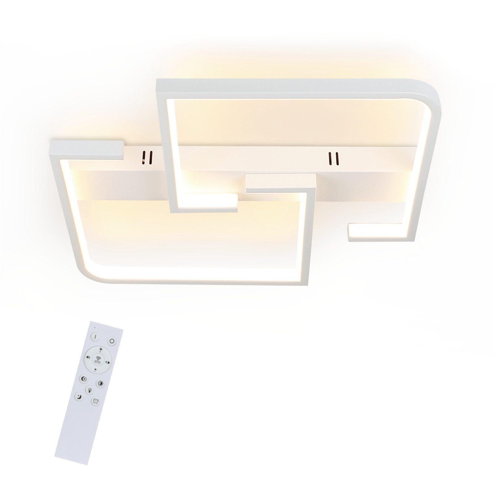 LED-DECKENLEUCHTE Eisengraf 37/5/42 cm - Weiß, Metall (42/37/5cm) - ZMH