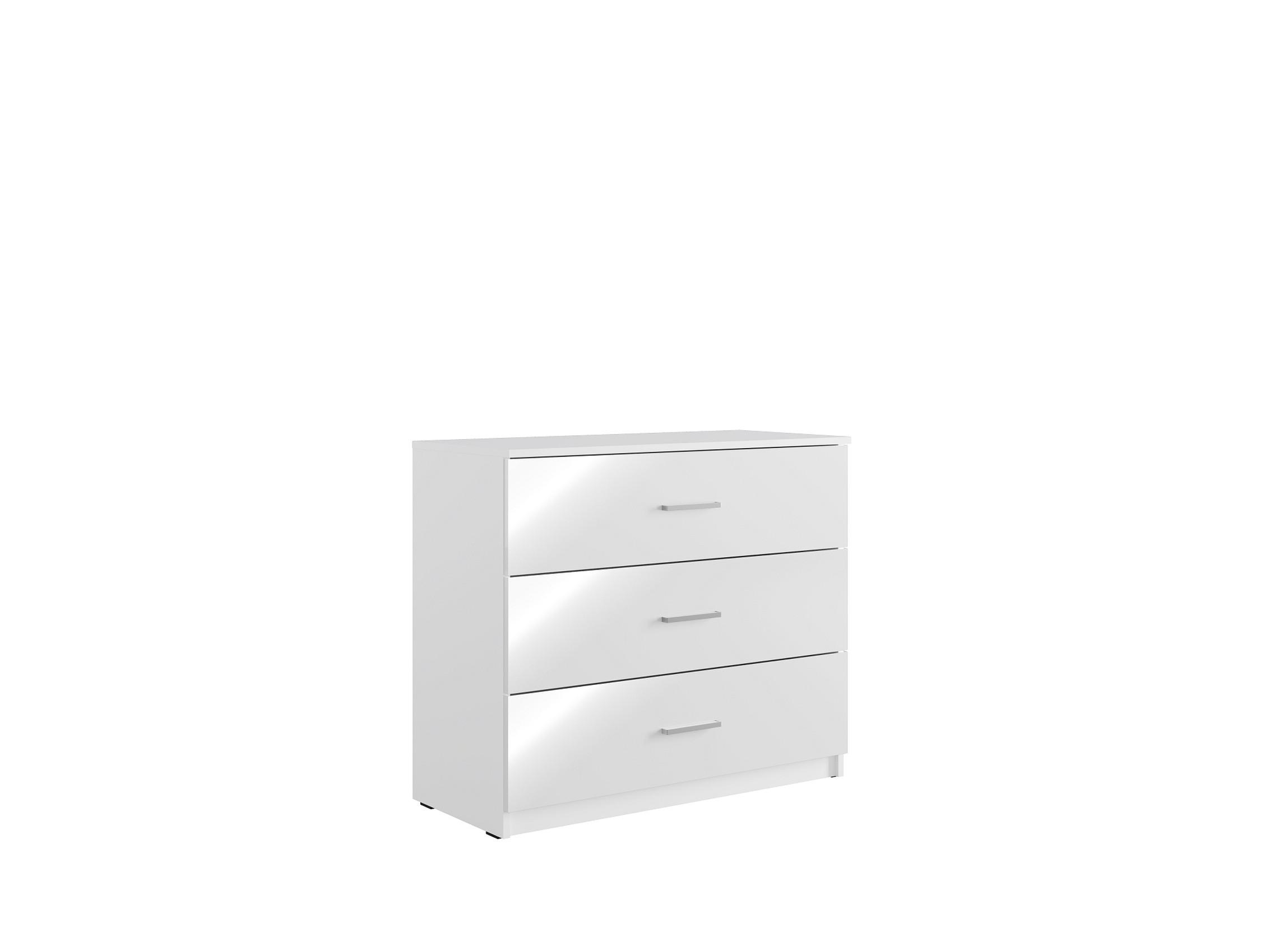 KOMMODE Weiß Hochglanz 93/80,5/42 - Weiß Hochglanz, Holzwerkstoff (93/81/42cm) - RAUMHIRSCH FURNITURE