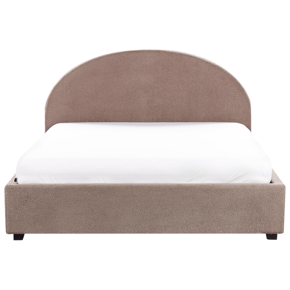 BETT mit Stauraum 160/200 cm Beige Vaucluse - Taupe, Textil (160/200cm) - Beliani