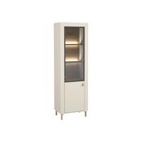 VITRINE Mossa MO03 mit LED Beleuchtung - Kaschmir/Goldfarben, Holzwerkstoff/Kunststoff (60/194/40cm) - MIRJAN24