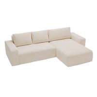 ECKSOFA Tazones Beige Rechts - Beige, Holz/Kunststoff (250/165cm) - Graingold
