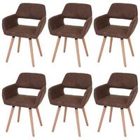 ESSZIMMERSTUHL Kastanienbraun 6er-Set - Rotbraun/Braun, Holz (56/78/57cm) - MCW