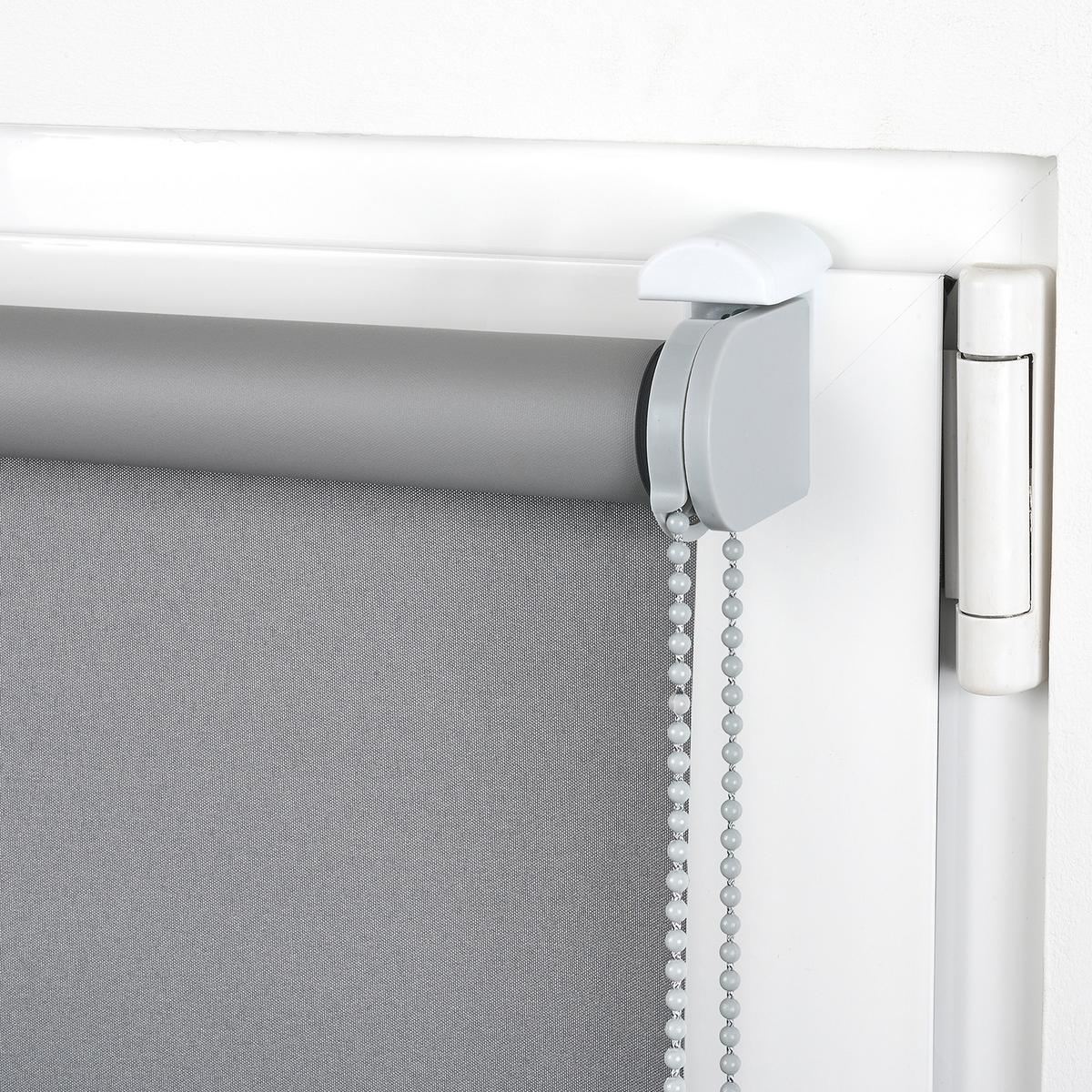 VERDUNKELUNGSROLLO Moon Easyfix Grau 100x180 - Graphitfarben, Kunststoff (100/180/1cm) - STORESDECO