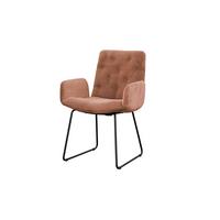 STUHL NEW CHARME Braun Cord (1er-Set) - Braun, Textil (59/87/66cm) - KAWOLA