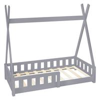 KINDERBETT Tipi 70x140 cm Hellgrau - Hellgrau, Holz (70/140cm) - ML-DESIGN