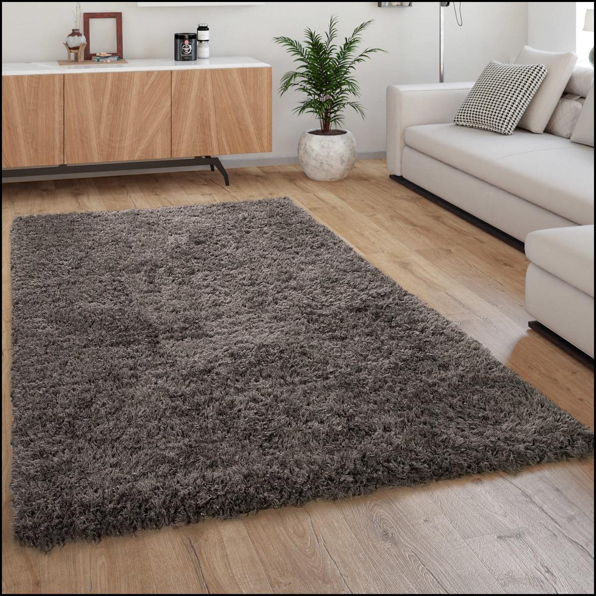 HOCHFLORTEPPICH, einfarbig, Florhöhe 70 mm, Anthrazit, 80 x 150 cm - Anthrazit, Textil (150/80cm) - KADIMA DESIGN