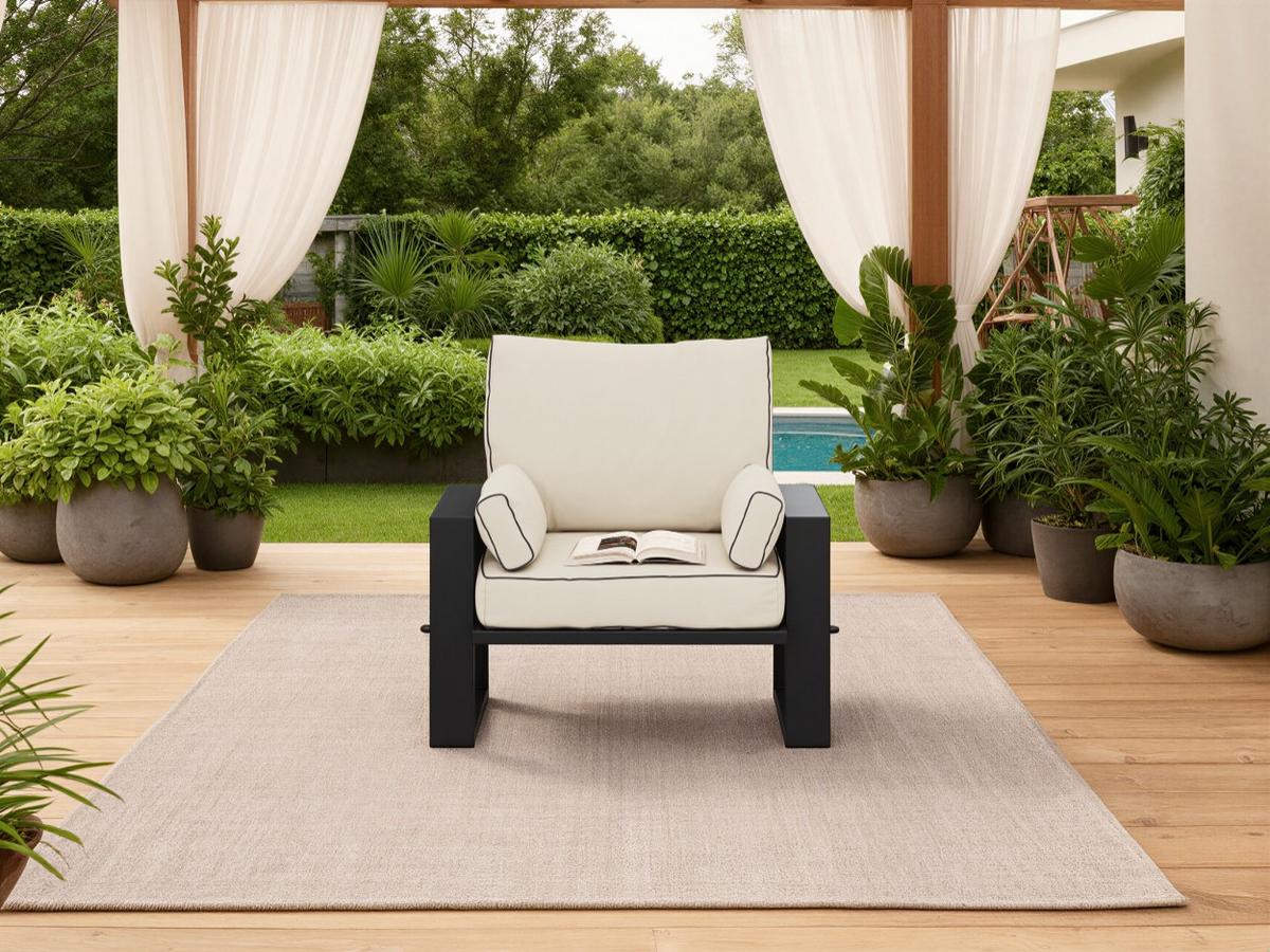 GARTENSESSEL Elba - Beige - Beige, Textil (98/90/87cm) - MKS