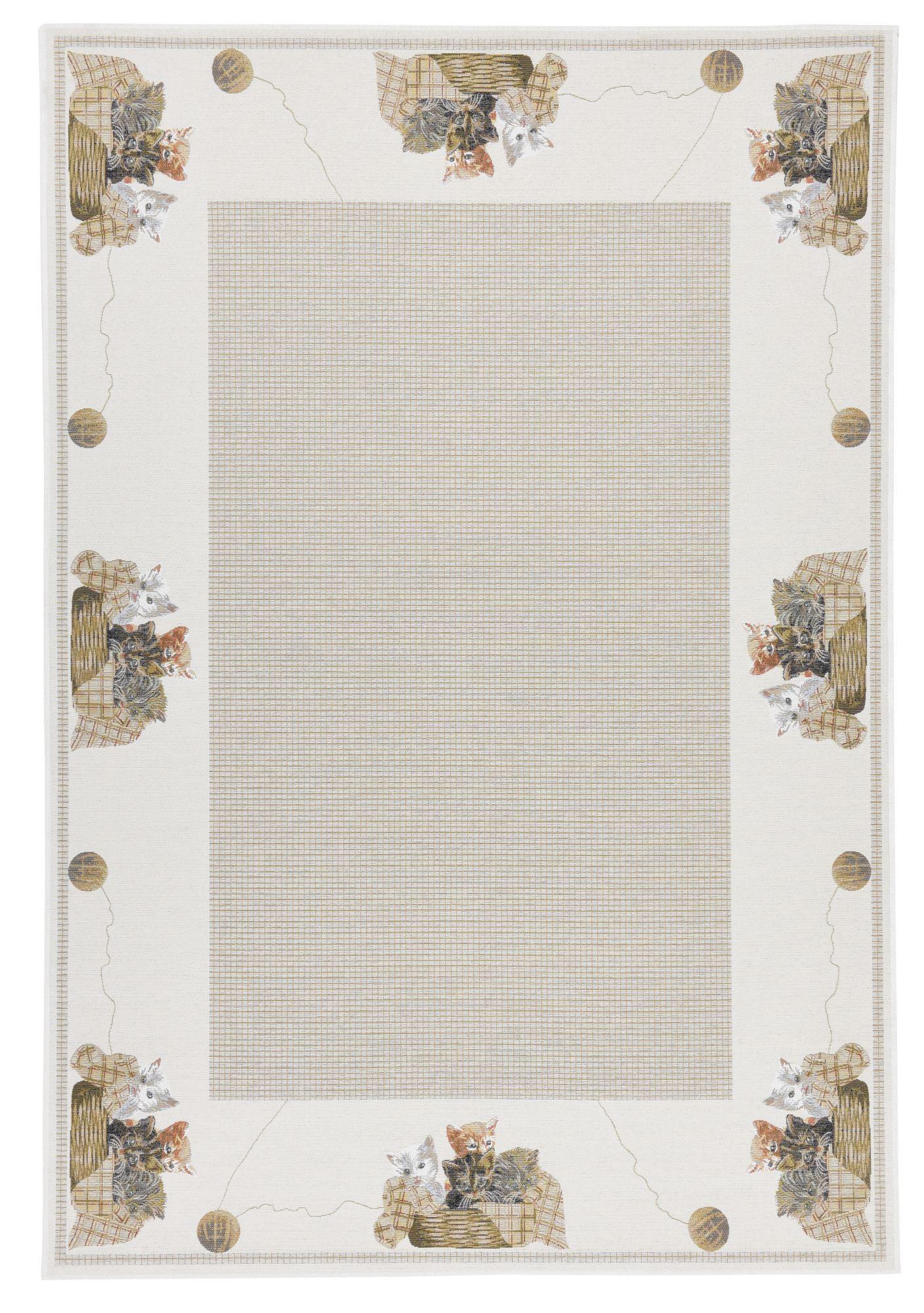 WEBTEPPICH Flomi Cat 120x180 cm - Beige, Textil (120/180cm) - THEKO