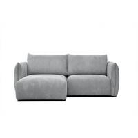 ECKSOFA TAUER 3-Sitzer, hellgrau - Hellgrau/Schwarz, Holzwerkstoff/Kunststoff (173/206cm) - Wozimo