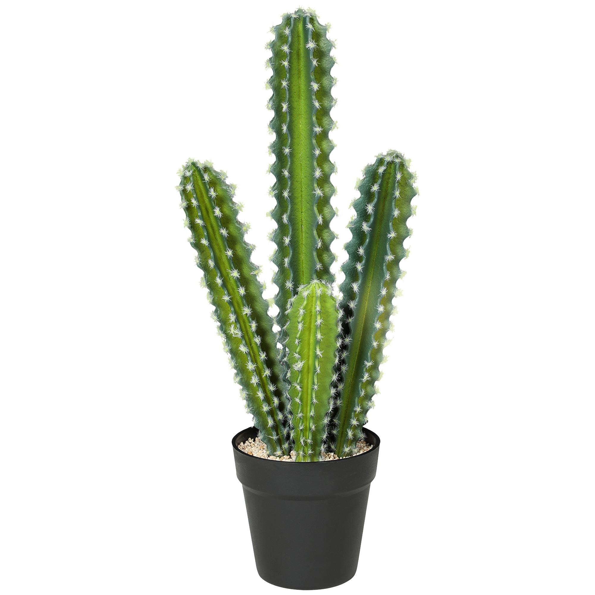 KUNSTPFLANZE Kunststoff Grün - Schwarz/Grün, Kunststoff (53cm) - HOMCOM