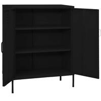 MEHRZWECKSCHRANK Watson 80/35/101.5 cm - Schwarz, Metall (80/101.5/35cm) - Nettlife