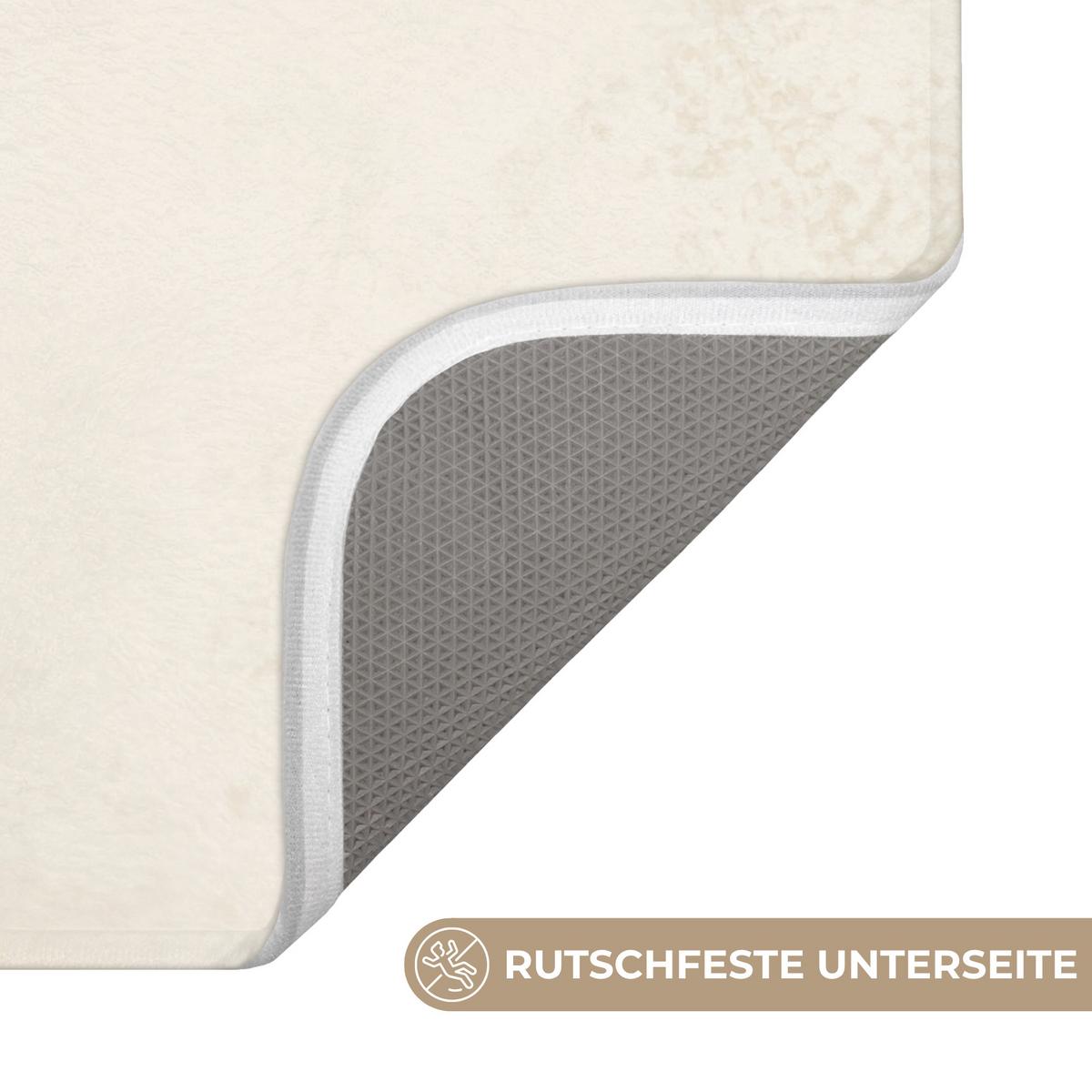 WC-VORLEGER Japandi - Bambus - Beige WC Teppich 50x80 cm - Ecru, Textil (50/1cm) - OnlyWow