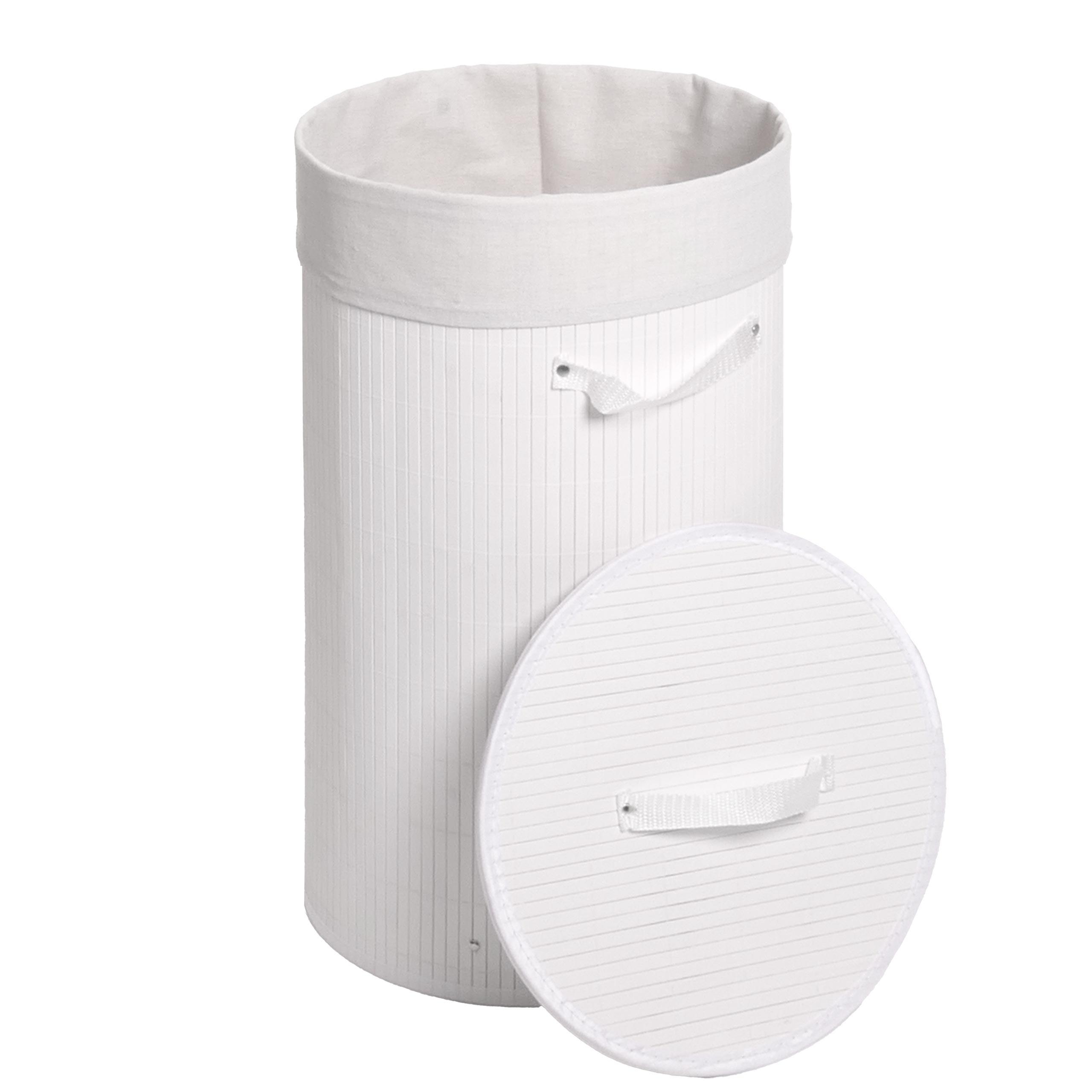 WÄSCHEKORB Weiß, Cremeweiß - Creme/Weiß, Holz (35/59/35cm) - MCW