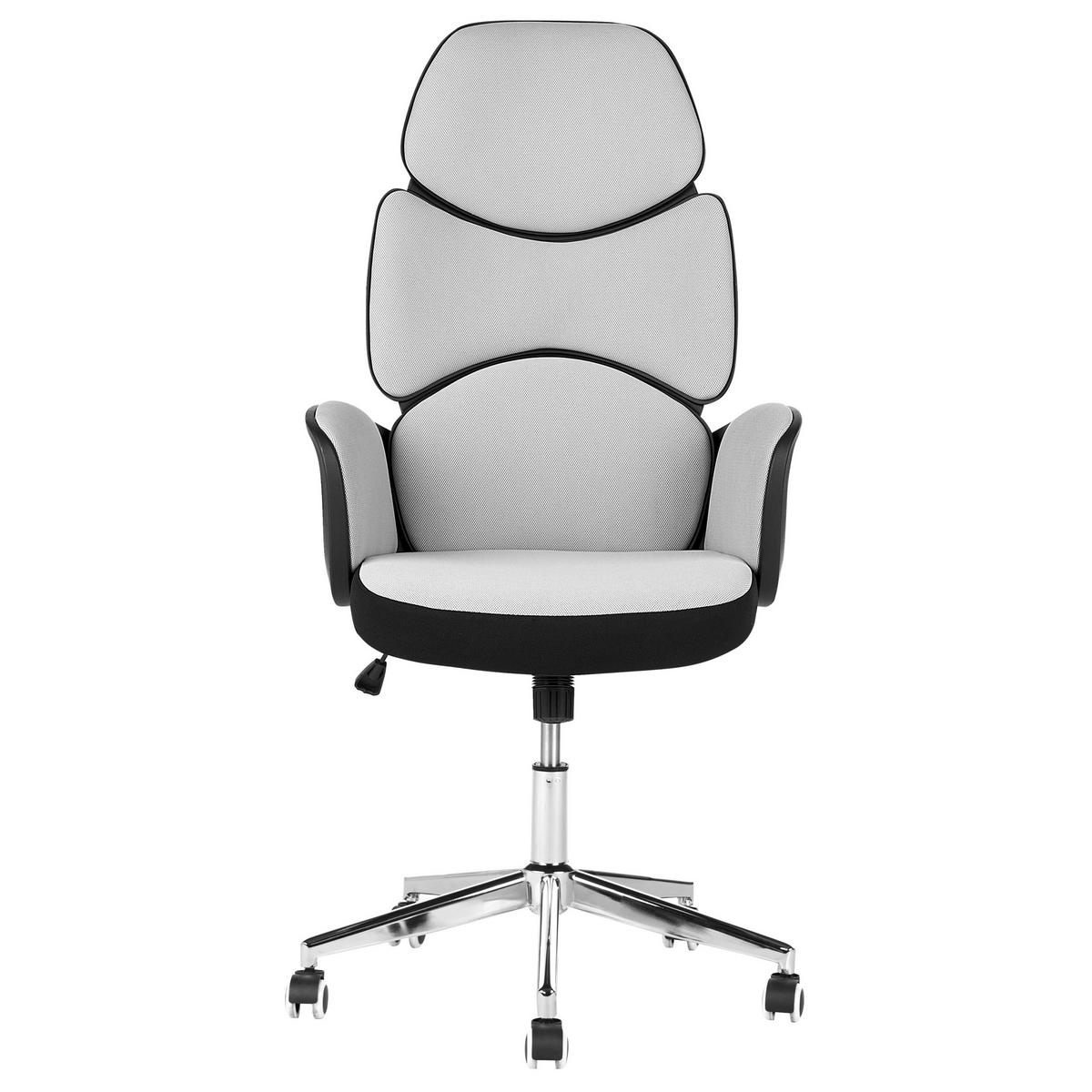 BÜROSTUHL Kunststoff Grau Splendid - Grau, Kunststoff/Textil (74/118/49cm) - Beliani