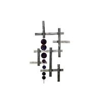 WANDDEKO Silber 70/109 cm - Silberfarben/Schwarz, Metall (2.4/109/6cm) - KUNSTLOFT