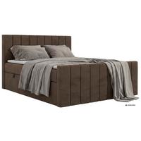 BOXBETT ALVER DUO 200/200 - Braun Velvet - Topper T25 - H3 - Schwarz/Braun, Kunststoff/Textil (200/200cm) - MKS
