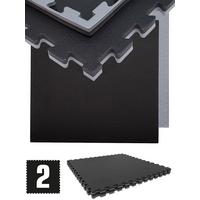 BODENSCHUTZMATTE 90x90x2 cm, Schwarz, 2er Set - Schwarz, Kunststoff (90/90/2cm) - eyepower