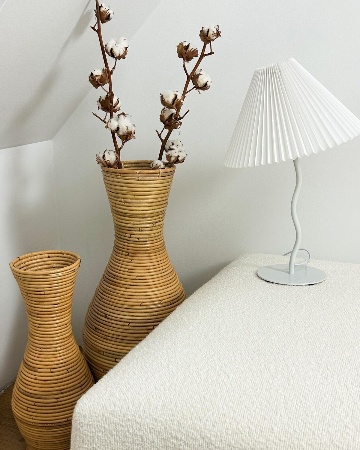 DEKOVASE Rattan natürlich Trinisa - Naturfarben, Naturmaterialien (50cm) - Beliani