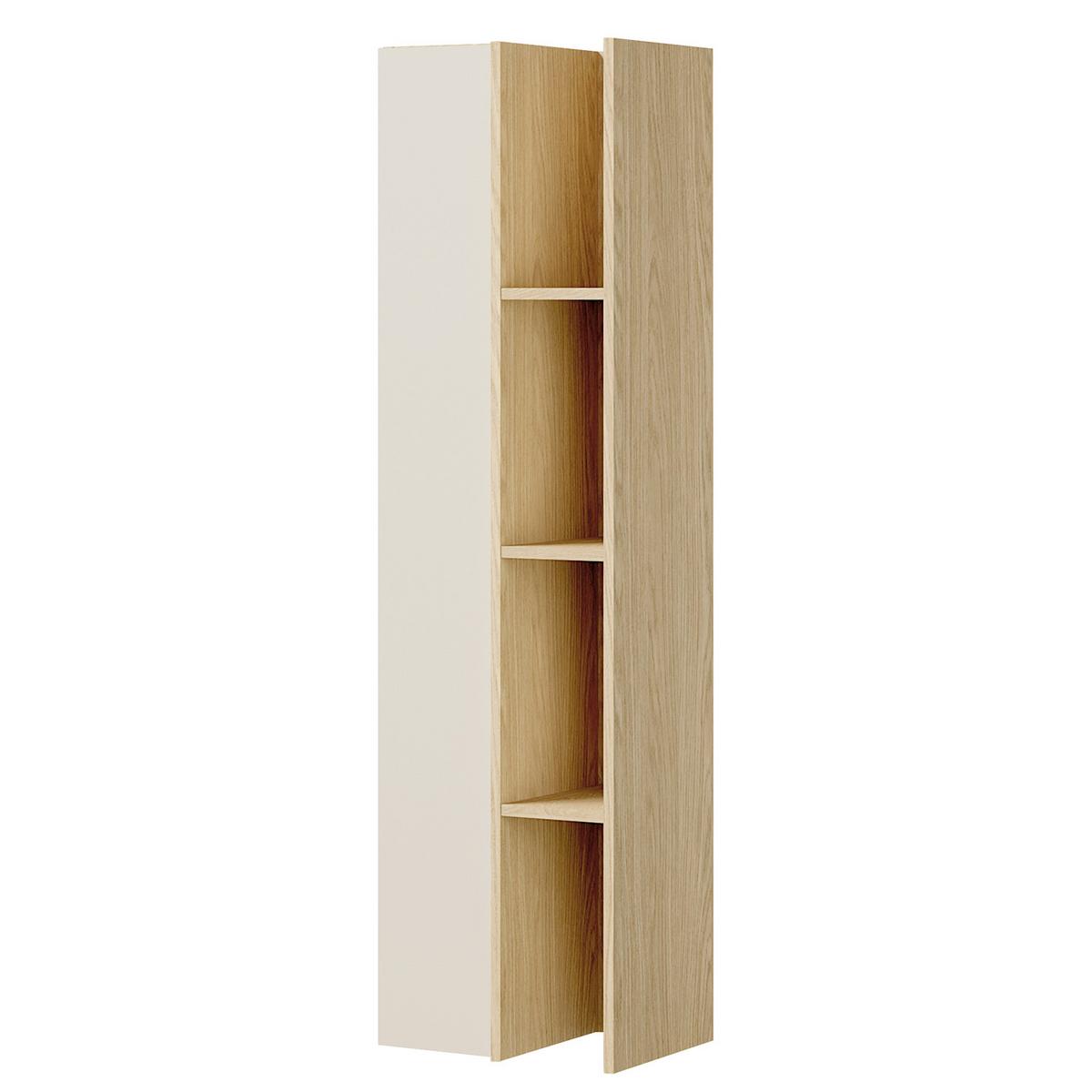 WOHNWAND Vero 2-teilig Wohnzimmer-Set mit TV-Lowboard und Hochschrank, Frühlingseiche + Macadamia - Kaschmir/Eichefarben, Holzwerkstoff (230/185/35cm) - Beautysofa