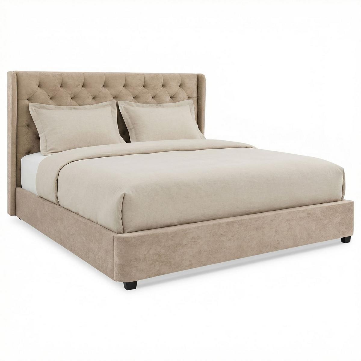 POLSTERBETT SAMPERI 180x200 cm beige - Beige, Textil (180/200cm) - IDIMEX