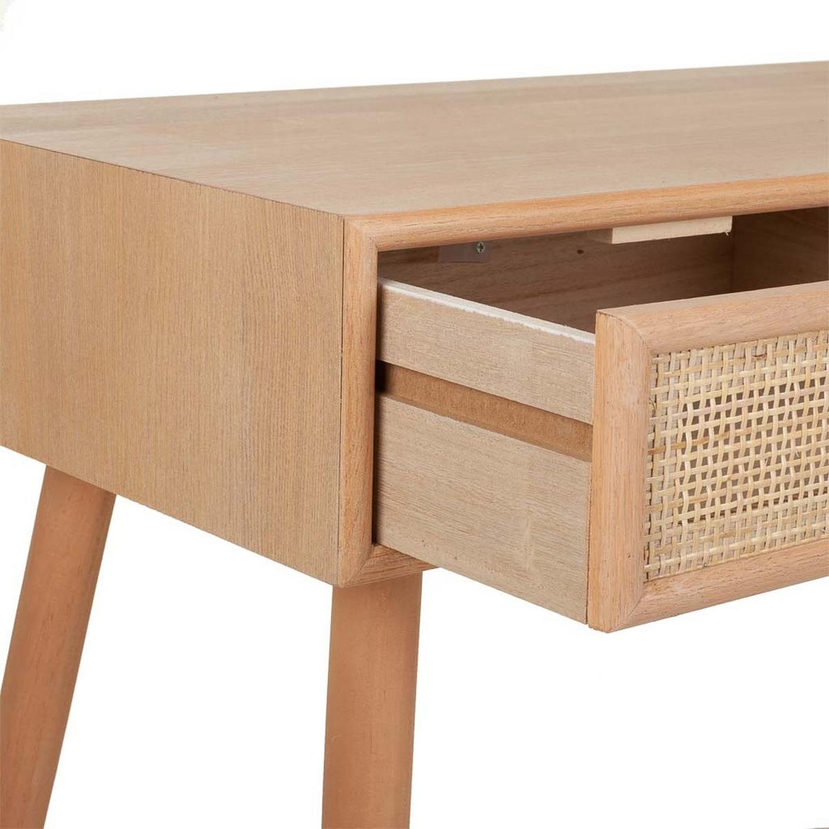 KONSOLENTISCH aus MDF und Gitter, braun, 120x42x79cm - Braun, Holzwerkstoff (79/120/42cm) - Wanderlust