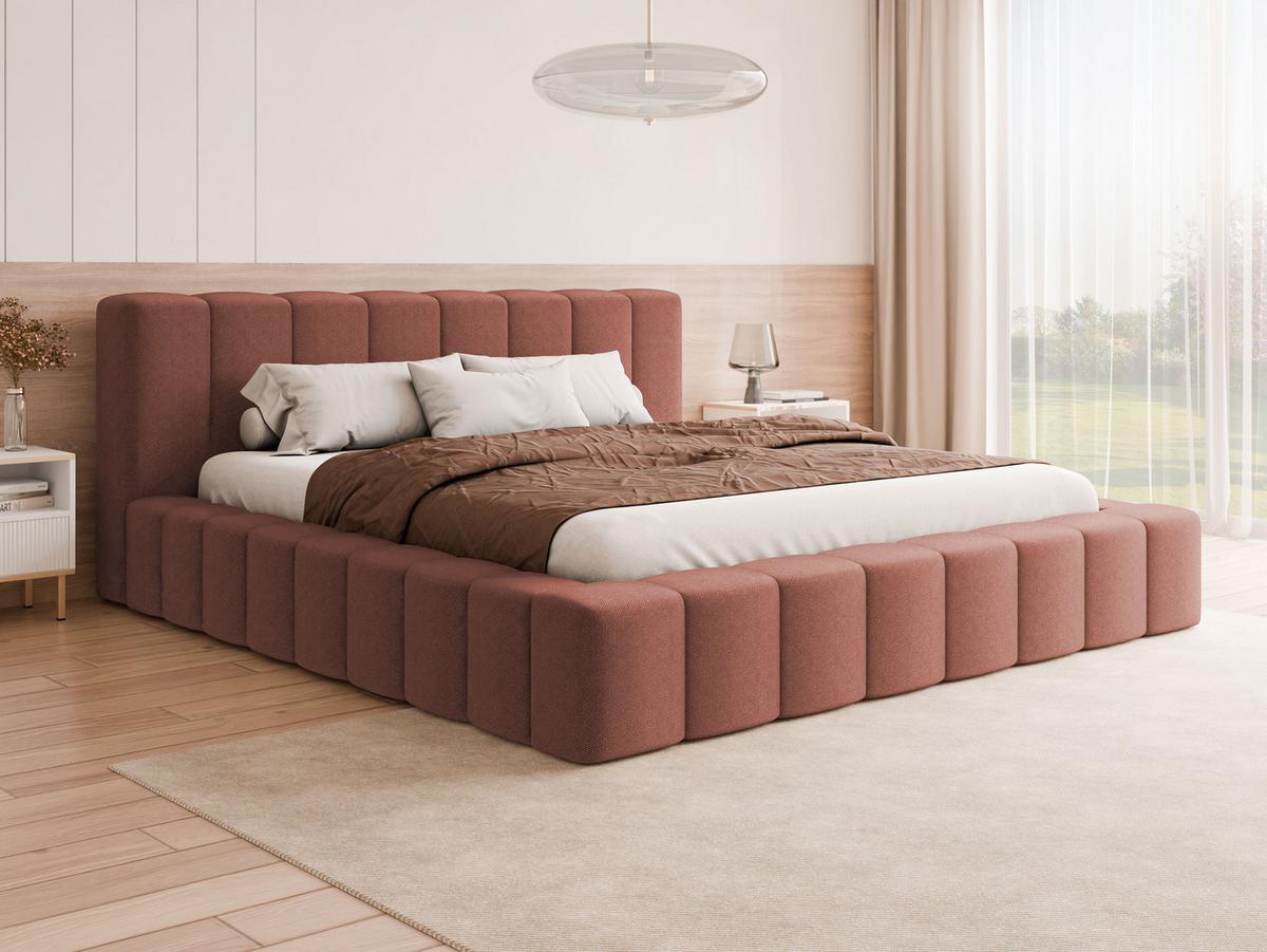 POLSTERBETT Makira - Rosa, Holz/Holzwerkstoff (120/200cm) - MIRJAN24