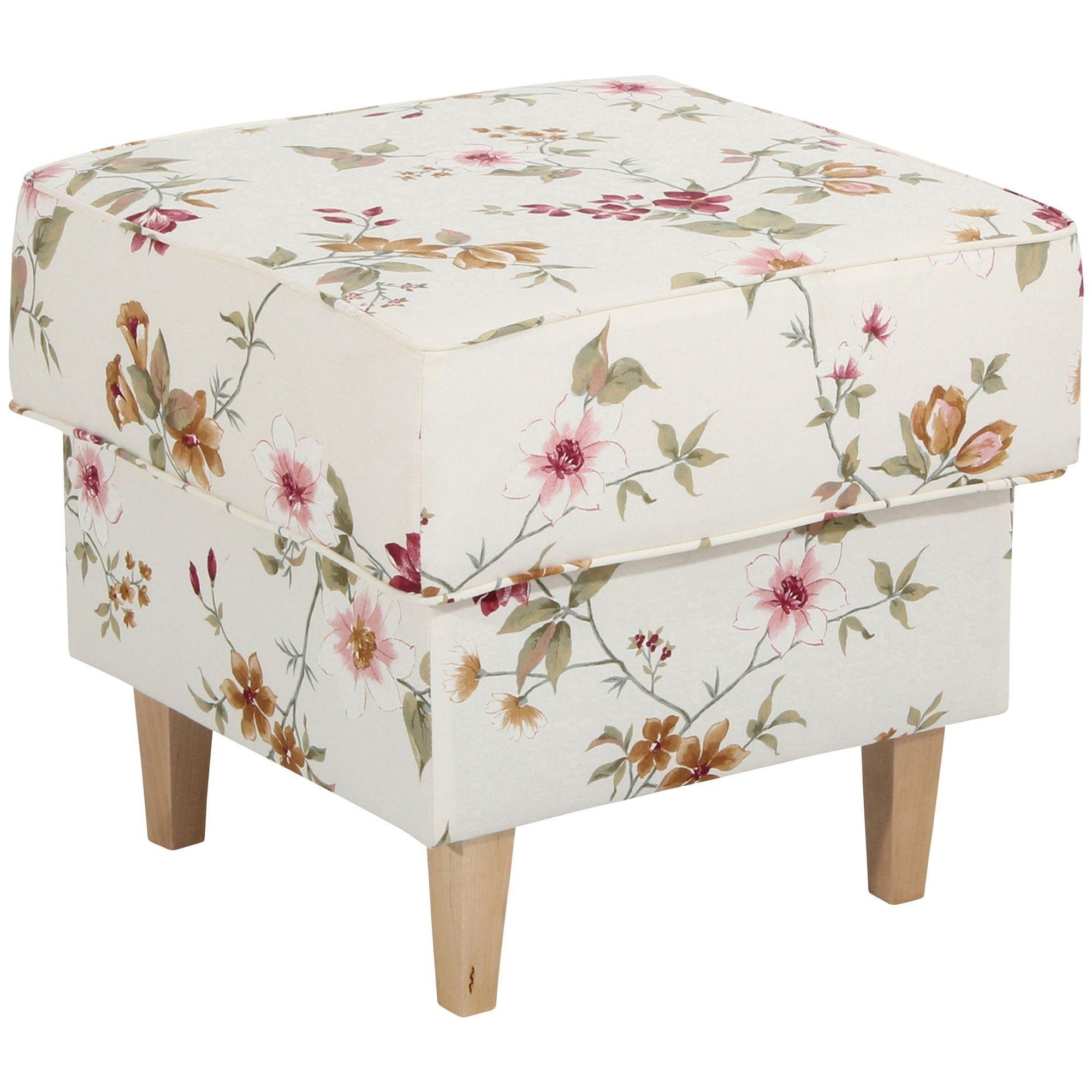 HOCKER Karlen Bezug Flachgewebe Buche natur / weiß - Buchefarben/Naturfarben, Kunststoff (53/45/53cm) - 58aufmkessel