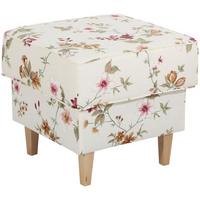 HOCKER Karlen Bezug Flachgewebe Buche natur / weiß - Buchefarben/Naturfarben, Kunststoff (53/45/53cm) - 58aufmkessel