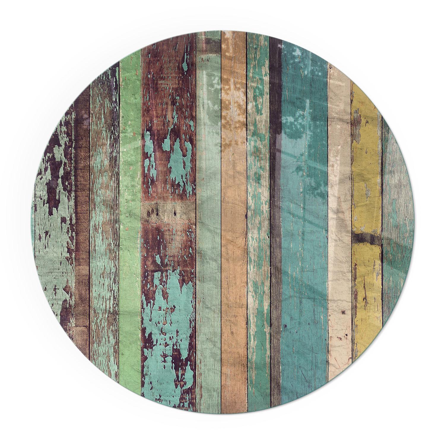 GLASPLATTE für Kamin Ø 60 cm - Türkis, Glas (60/60/0.4cm) - TULUP
