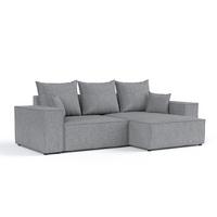 ECKSOFA SENSO mit Schlaffunktion Grau im Neve Stoff - Schwarz/Grau, Holz/Holzwerkstoff (255/148cm) - AltaBeds