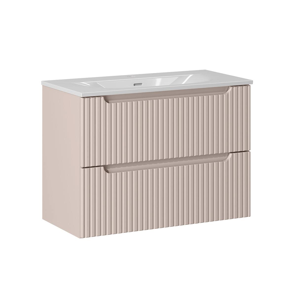 WASCHTISCH 80cm Riva Kaschmir - Beige, Holzwerkstoff (80/57/40cm) - Petits-meubles