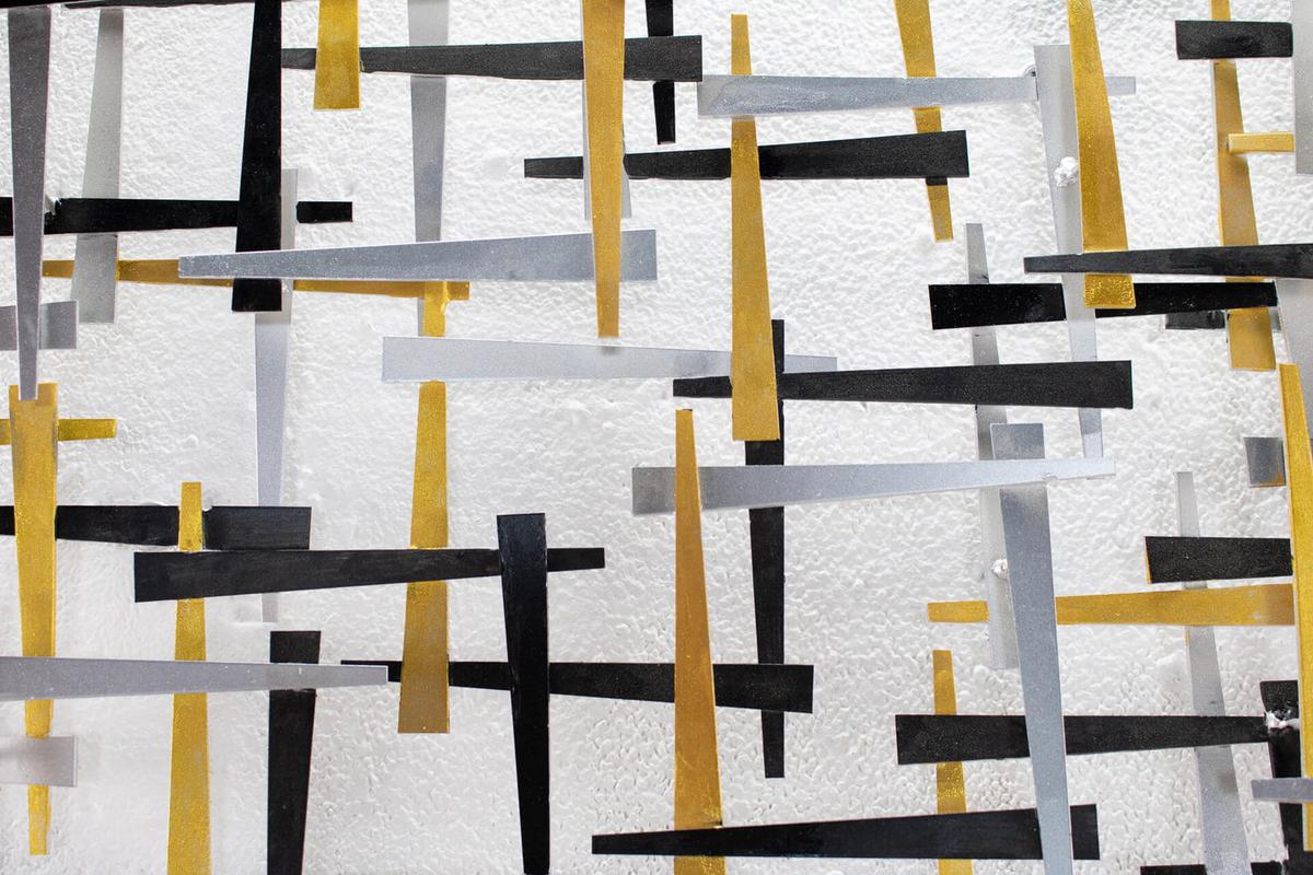WANDDEKO Gold 108/60 cm - Goldfarben, Metall (3.89/60/4cm) - KUNSTLOFT