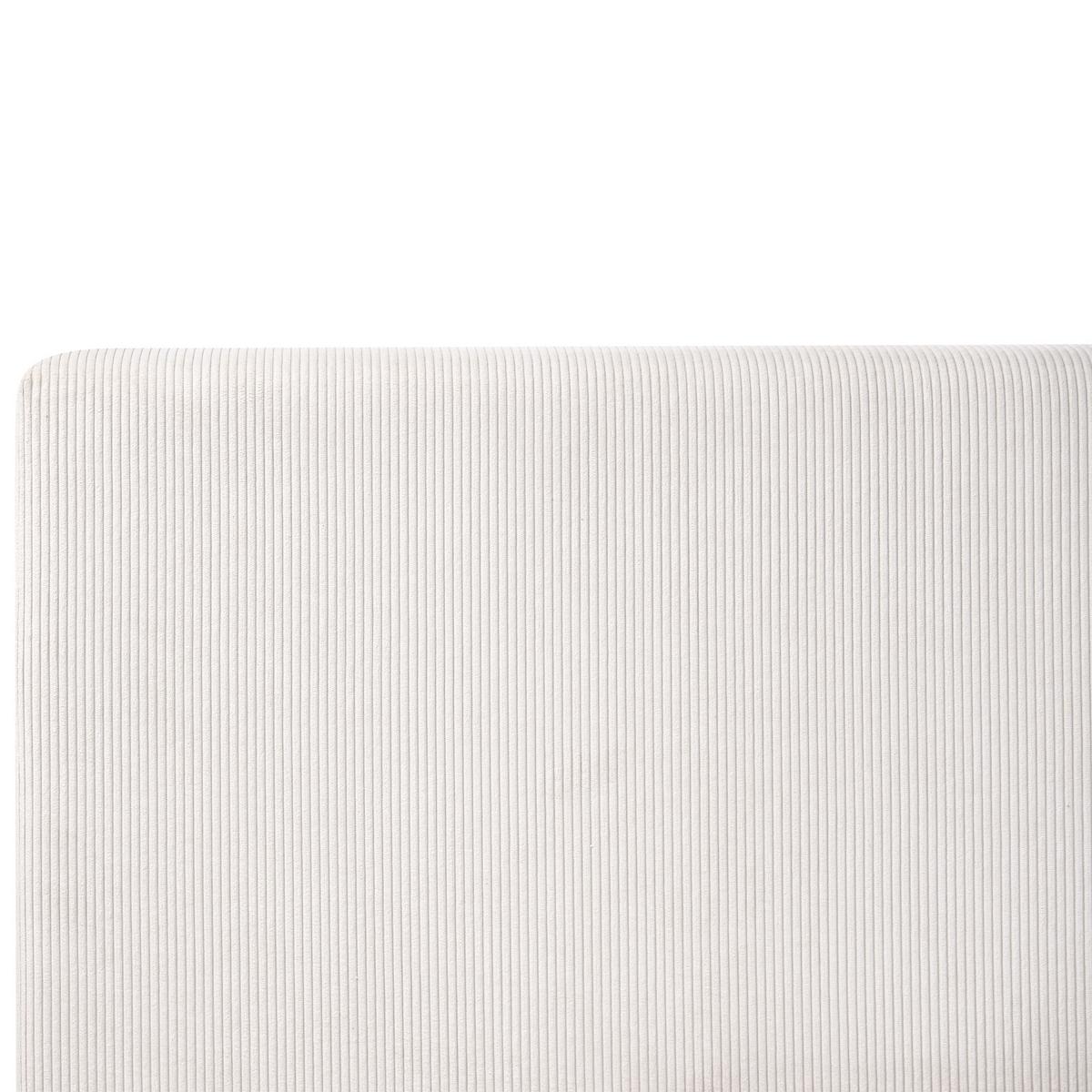 BETT mit Stauraum 160/200 cm Cord Hellbeige Lillebonne - Beige, Textil (160/200cm) - Beliani