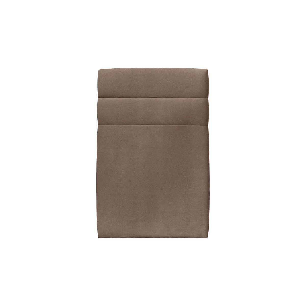 KOPFTEIL Modell Linien – Taupe Samtstoff 90 cm - Taupe/Beige, Karton/Holz (90/120/10cm) - Sommeil de Plomb