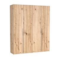 FALTTÜRENSCHRANK Omodeo 200 cm breit in Artisan-Eiche – mit WingLine-Falttüren - Eiche Artisan, Holzwerkstoff (200/240/58cm) - AX Living