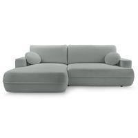 ECKSOFA Fuerro Graubeige Strukturstoff - Taupe/Schwarz, Kunststoff/Textil (260/168cm) - Selsey
