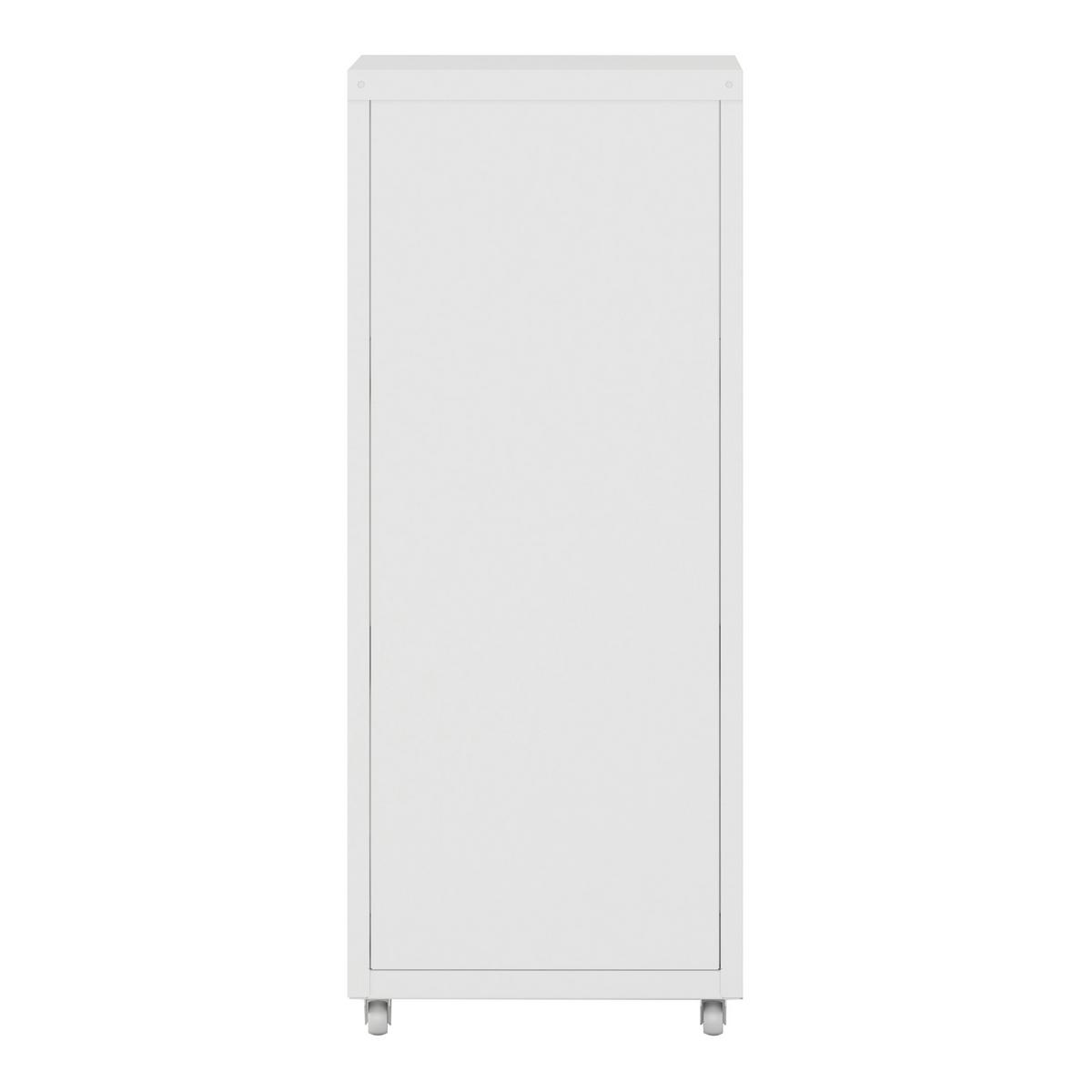 ROLLCONTAINER Kökar - Weiß, Metall (28/69/41cm) - [en.casa]