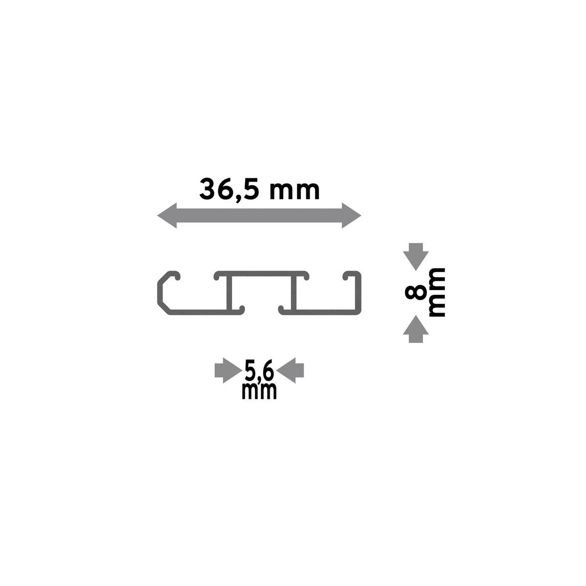 GARDINENSCHIENE Slimline 140 cm, 1-/2-läufig Weiß - Weiß, Metall (4/1.1/140cm) - INTERDECO