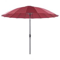 SONNENSCHIRM dunkelrot 255 cm Baia - Rot/Schwarz, Textil (255/255cm) - Beliani
