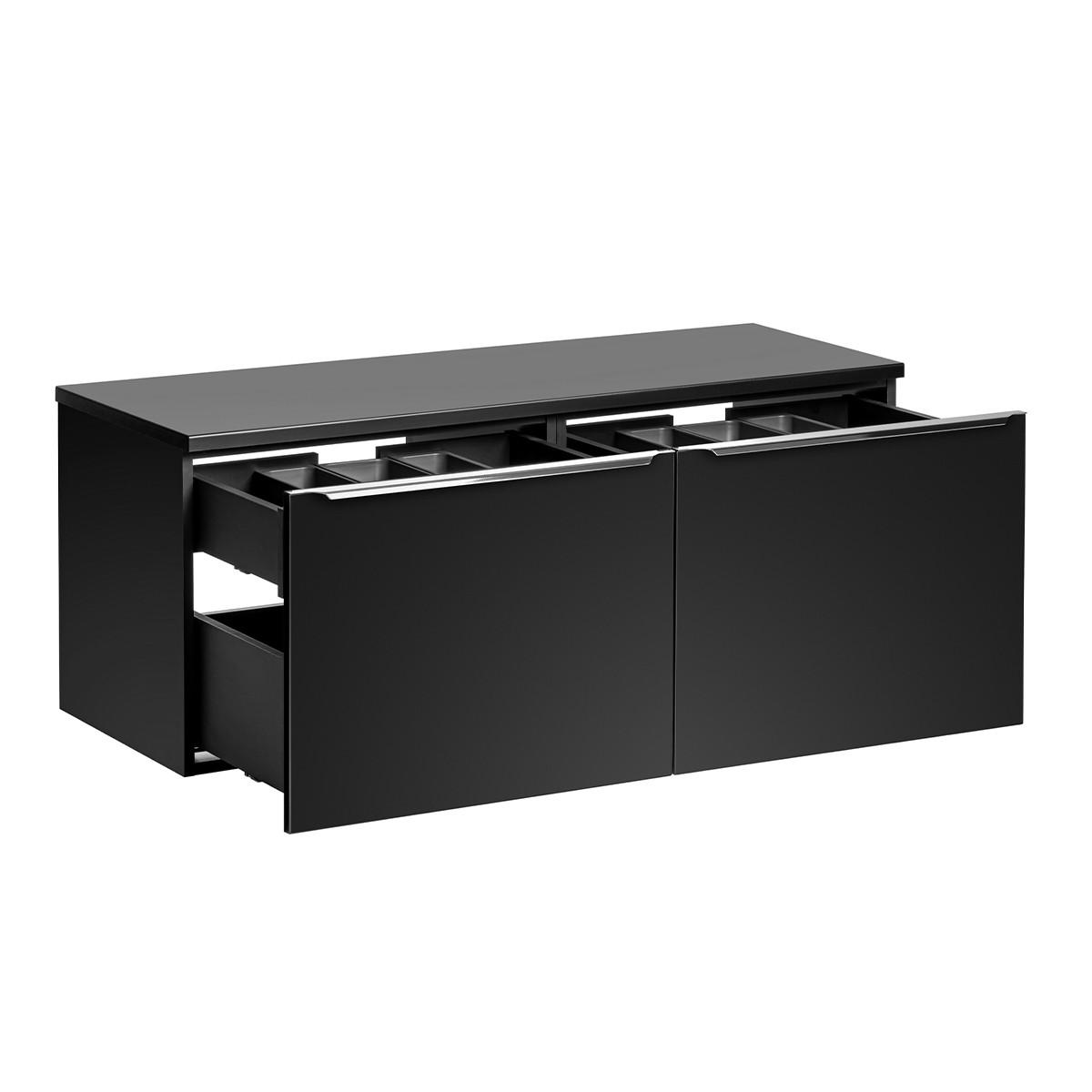 WASCHTISCHUNTERSCHRANK 120cm Éros Schwarz - Schwarz, Holzwerkstoff (120/48/46cm) - Petits-meubles