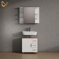 BADMÖBEL-SET Eisak Sonoma 2 Teile - Sonoma Eiche, Holzwerkstoff (60/60/33cm) - Livinity®