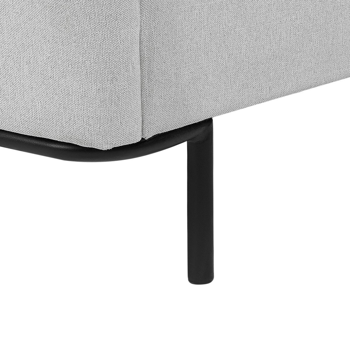 BETT mit Lattenrost 140/200 Stoff Hellgrau Corio - Hellgrau, Textil (140/200cm) - Beliani