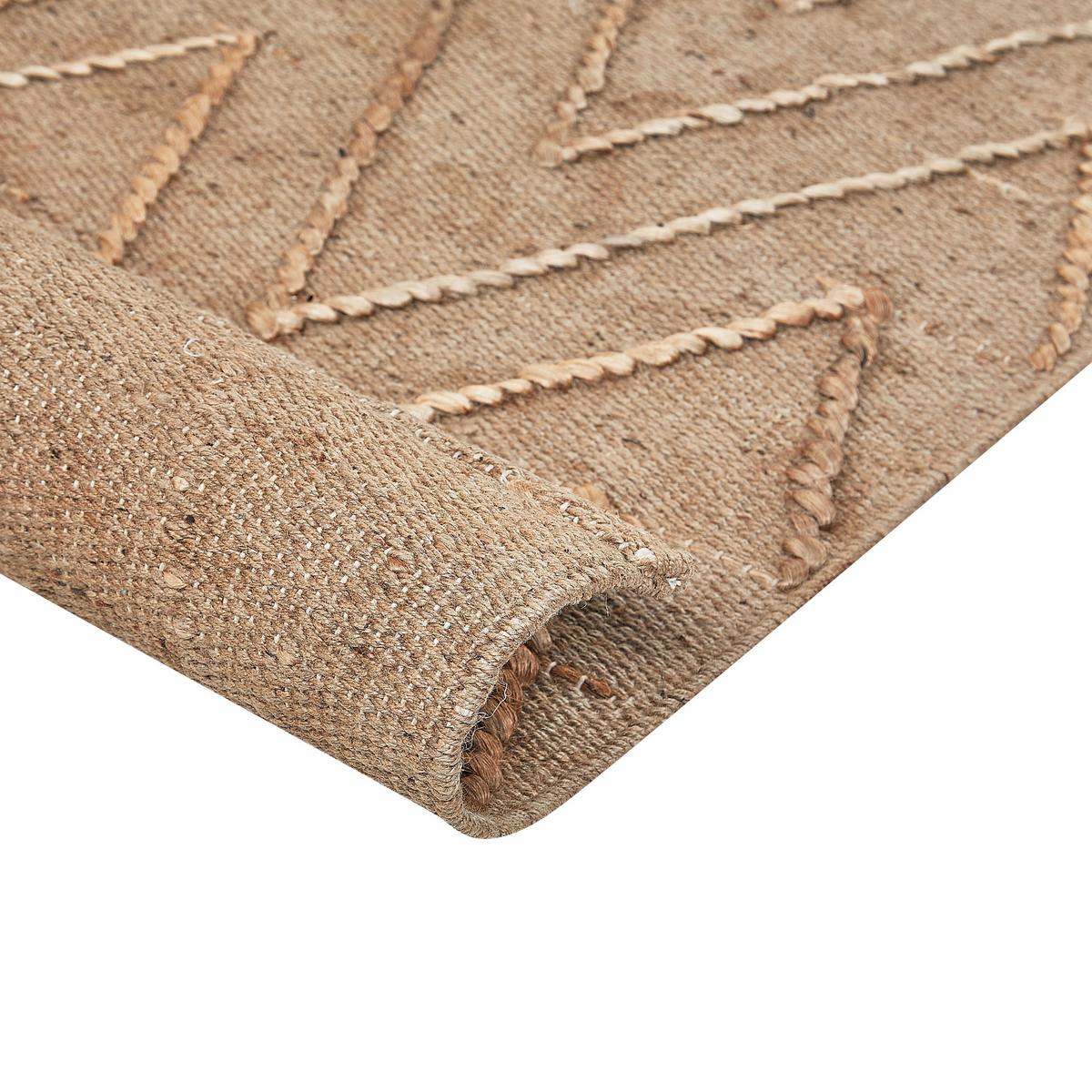 TEPPICH geflochten Daday 230/160 cm - Beige, Naturmaterialien (160/230cm) - Beliani